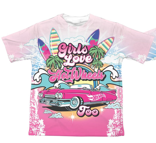 GIRLS LOVE HOT WHEELS TOO KIDS TEE
